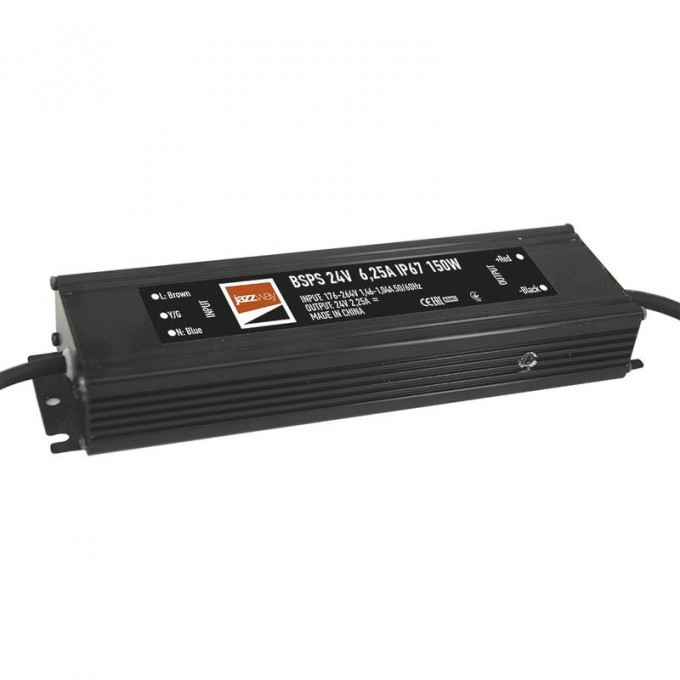 Блок питания для светодиодной ленты JAZZWAY PRO 150Вт 6.25А 24В IP67 BSPS 5024212 Блок питания для светодиодной ленты JAZZWAY PRO 150Вт 6.25А 24В IP67 BSPS 5024212