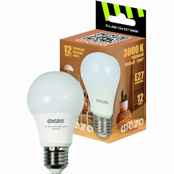 Лампа JAZZWAY ФАZА FLL- A60 12w E27 3000K 230/50 5038325 Лампа JAZZWAY ФАZА FLL- A60 12w E27 3000K 230/50 5038325